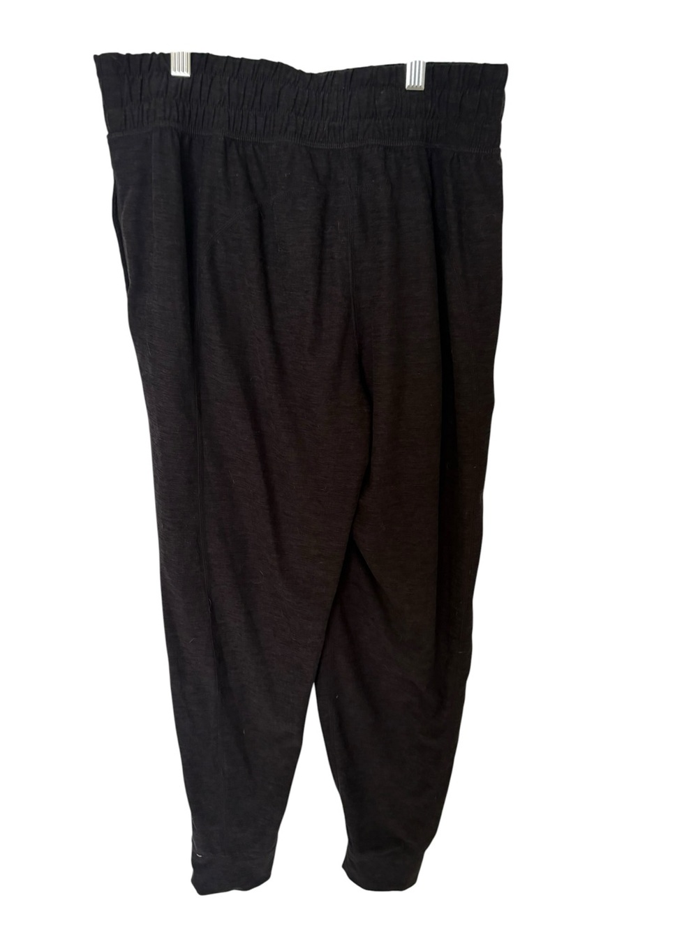 Black Elastic Waist Harem Pants